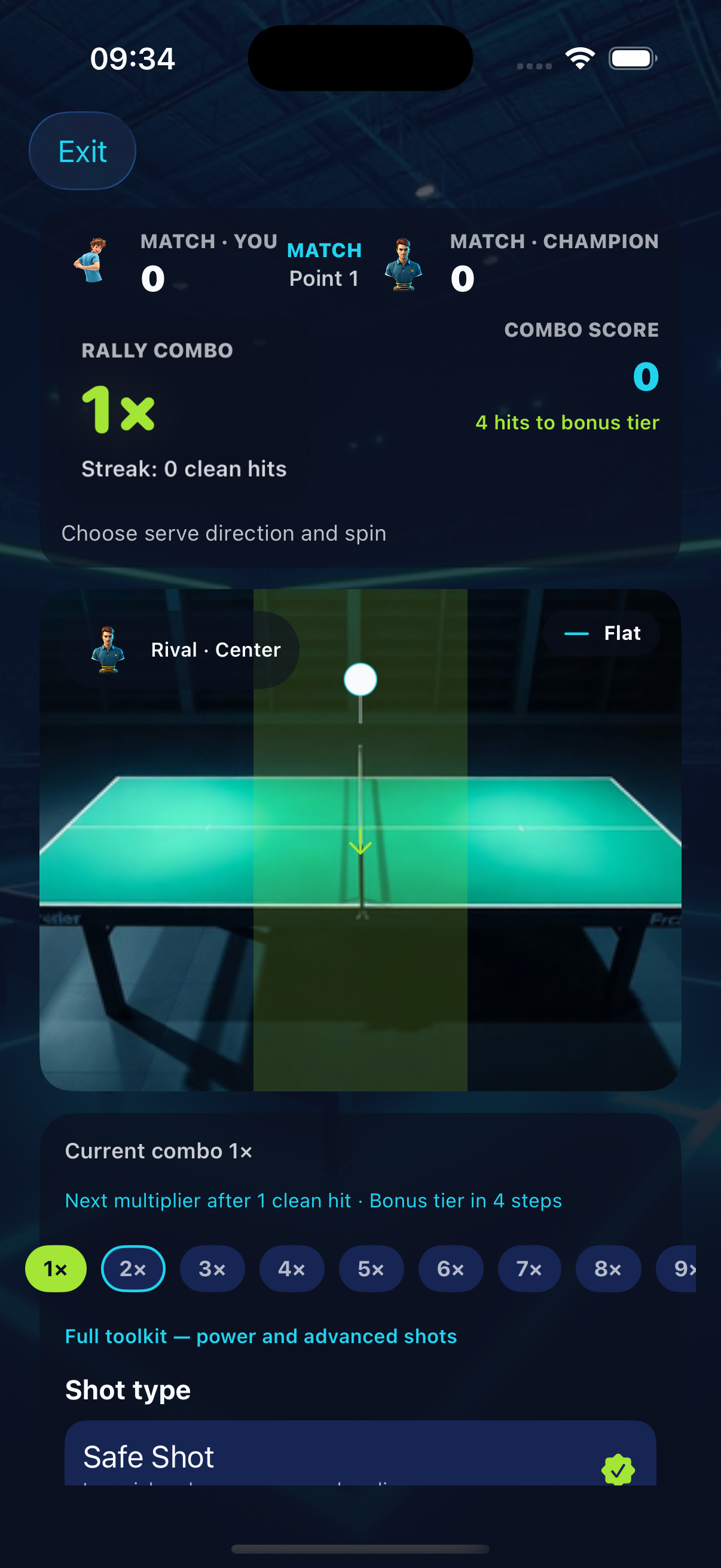 Flip-card mat detail